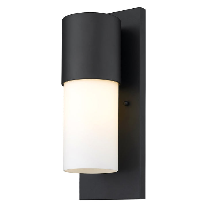 1-Light Matte Black Wall Light