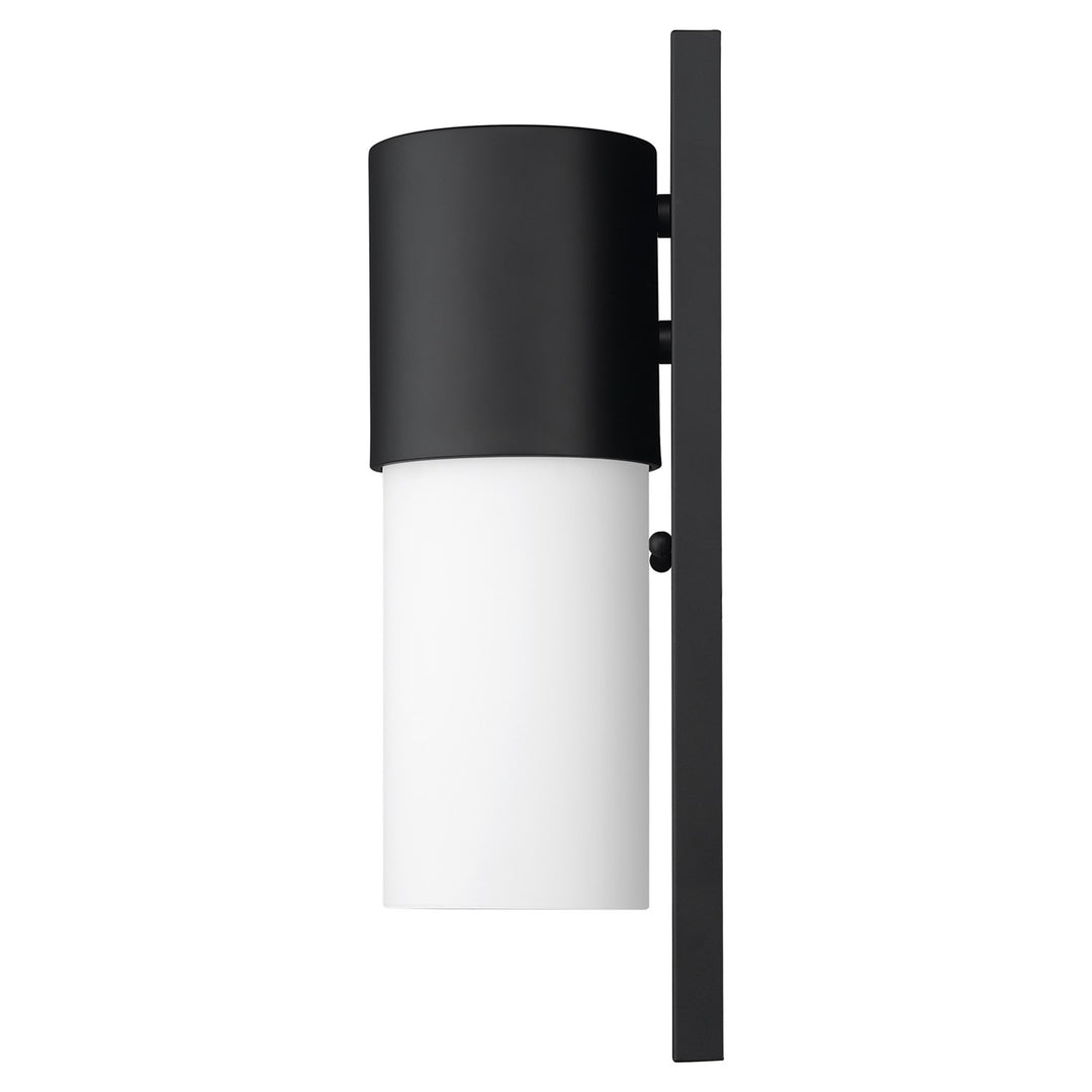 1-Light Matte Black Wall Light