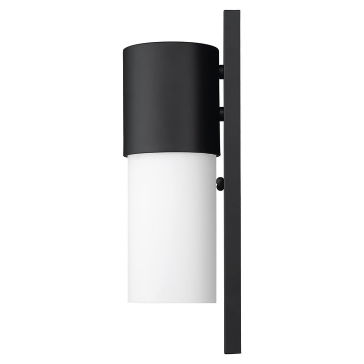 1-Light Matte Black Wall Light