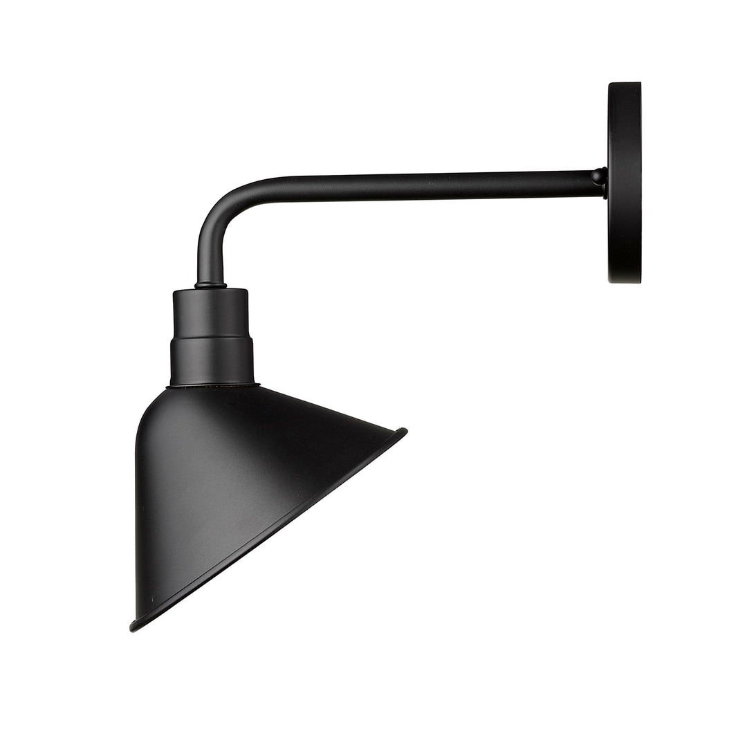 1-Light Matte Black Wall Light