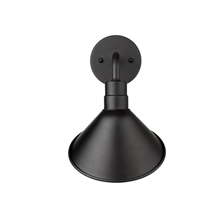 1-Light Matte Black Wall Light