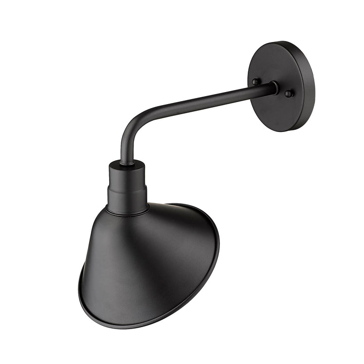 1-Light Matte Black Wall Light