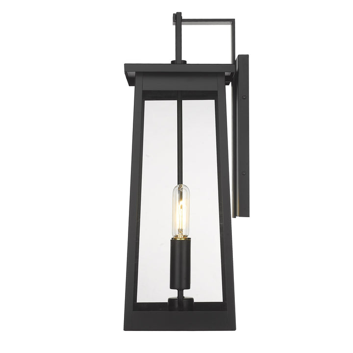 2-Light Matte Black Wall Light