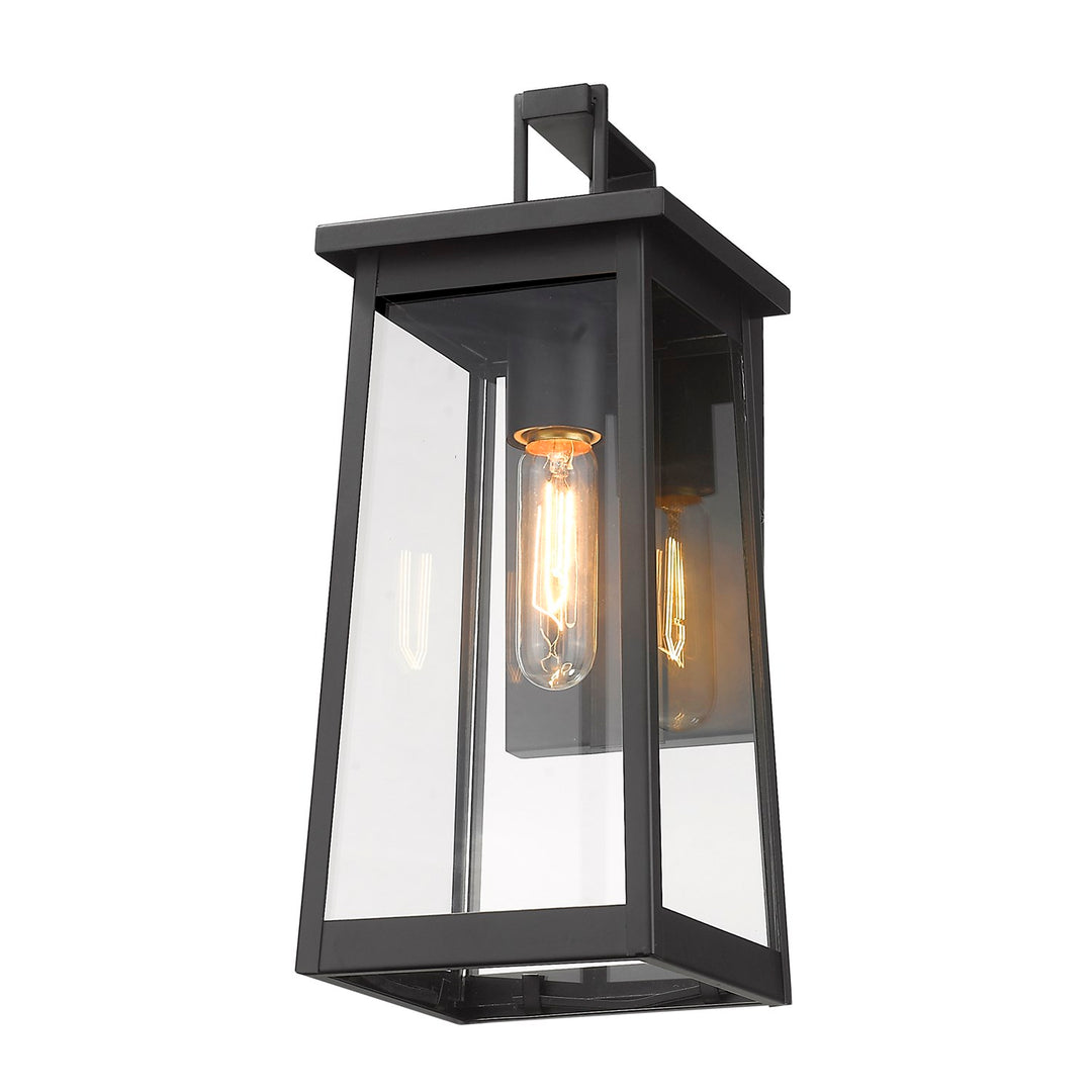 1-Light Matte Black Wall Light