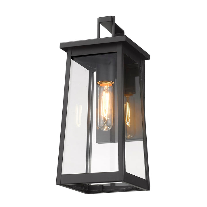 1-Light Matte Black Wall Light