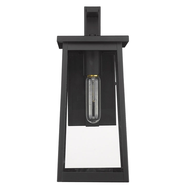 1-Light Matte Black Wall Light
