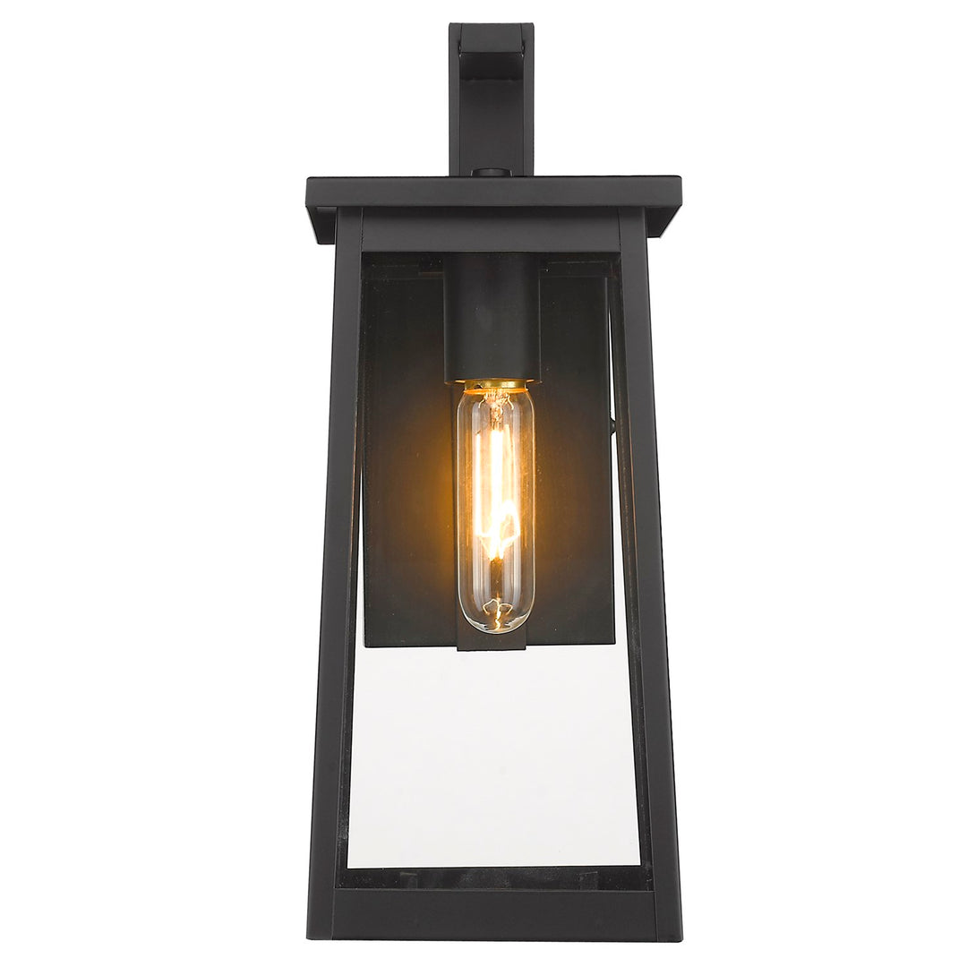 1-Light Matte Black Wall Light
