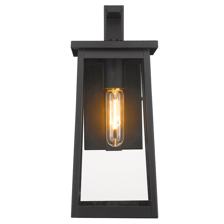 1-Light Matte Black Wall Light