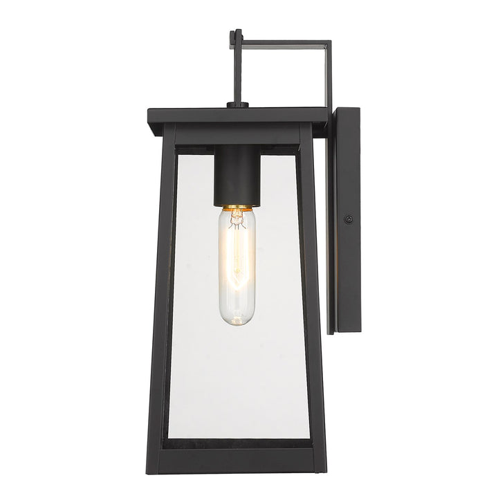 1-Light Matte Black Wall Light