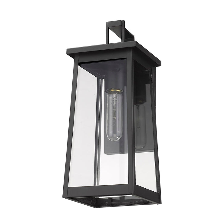 1-Light Matte Black Wall Light
