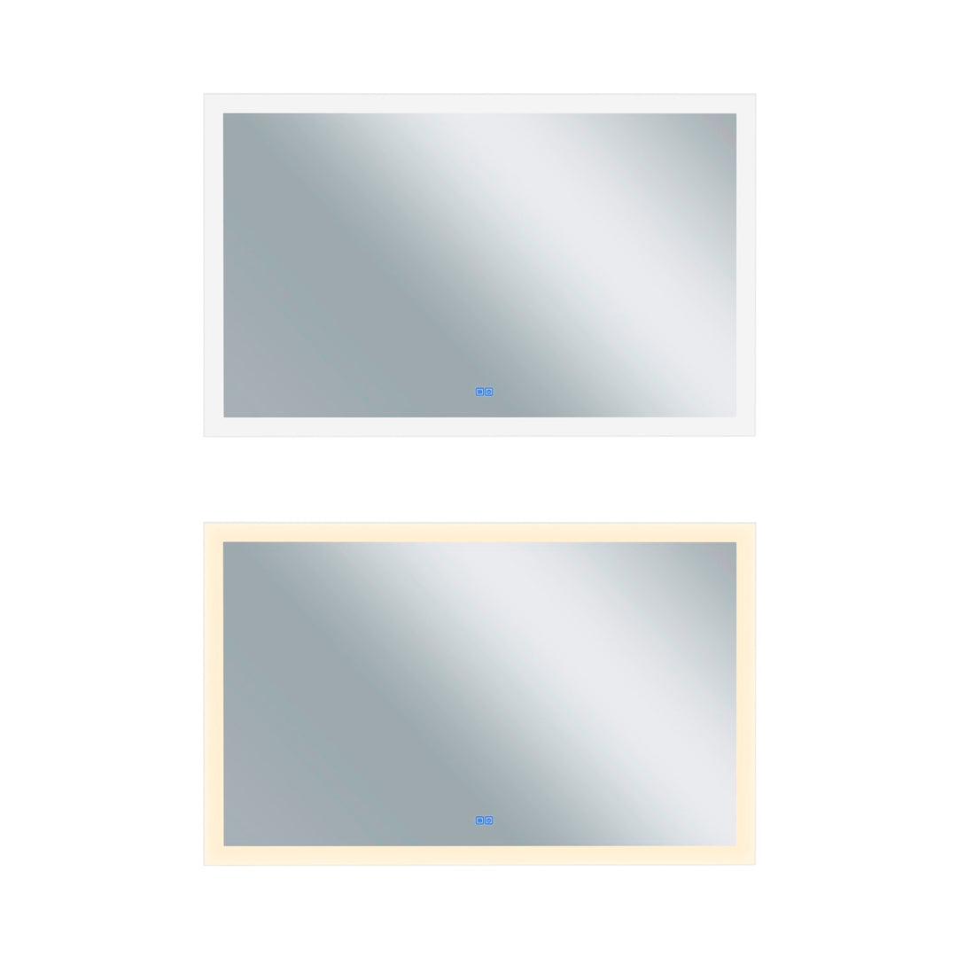 Rectangle Matte White Led 70 In. Mirror From Our  Collection by CWI Lighting