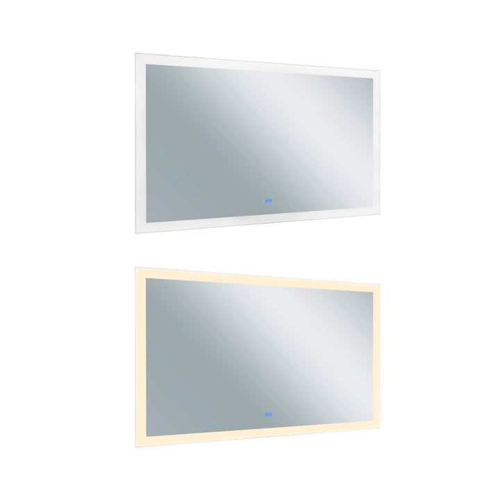 Rectangle Matte White Led 70 In. Mirror From Our  Collection