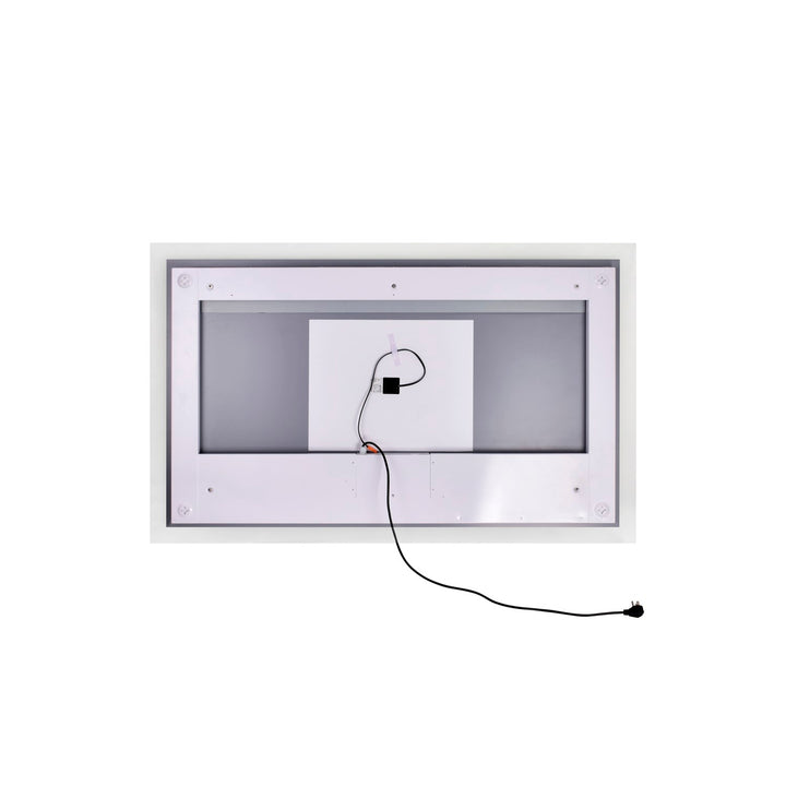 Rectangle Matte White Led 58 In. Mirror From Our  Collection