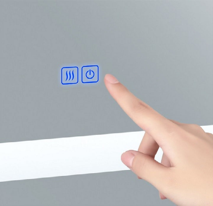 Rectangle Matte White Led 40 In. Mirror From Our  Collection