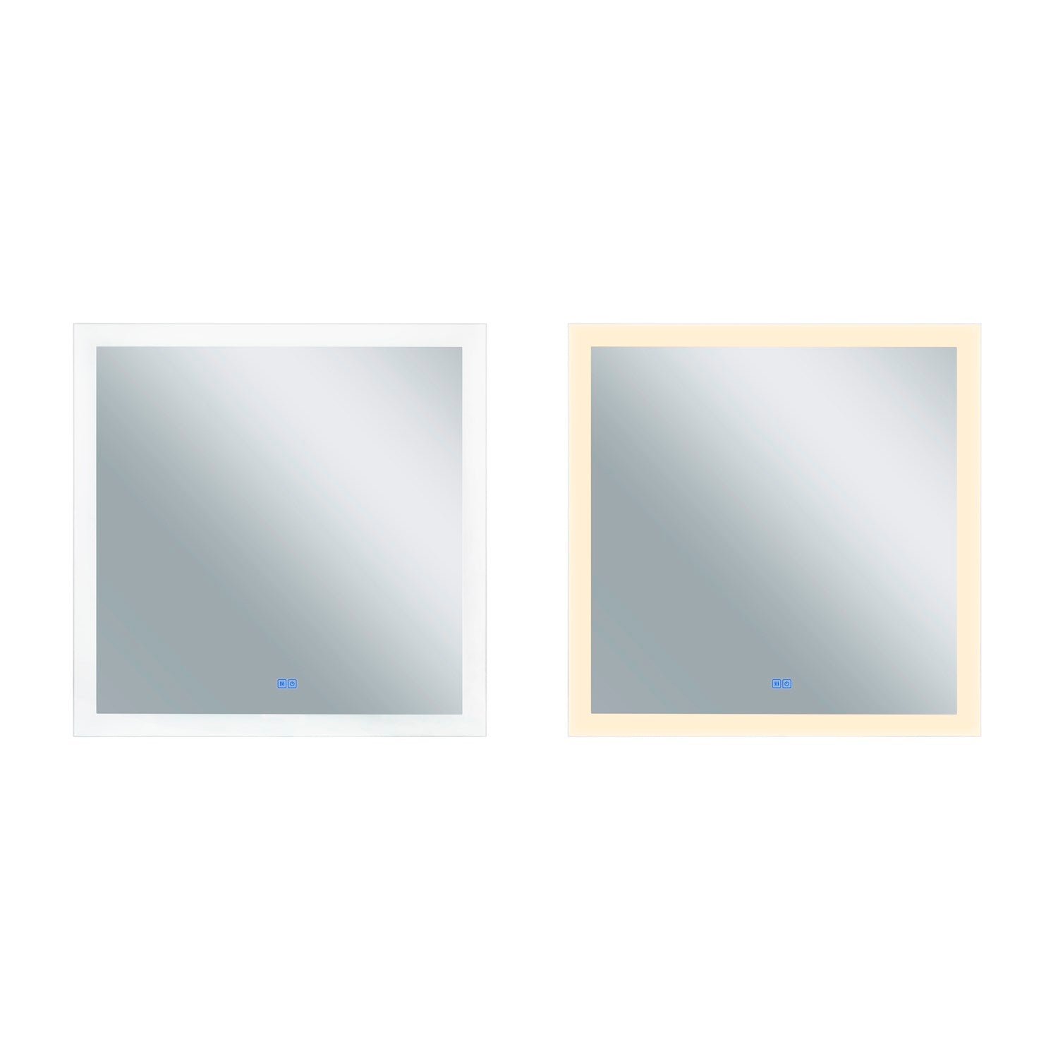 Square Matte White Led 36 In. Mirror From Our  Collection by CWI Lighting