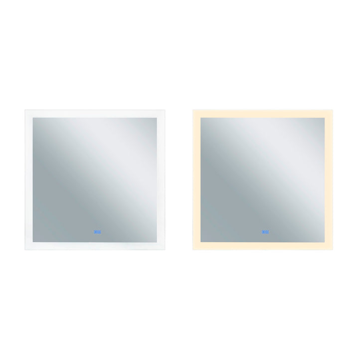 Square Matte White Led 36 In. Mirror From Our  Collection by CWI Lighting