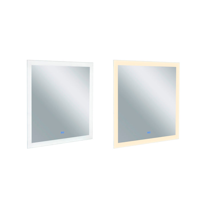 Square Matte White Led 36 In. Mirror From Our  Collection