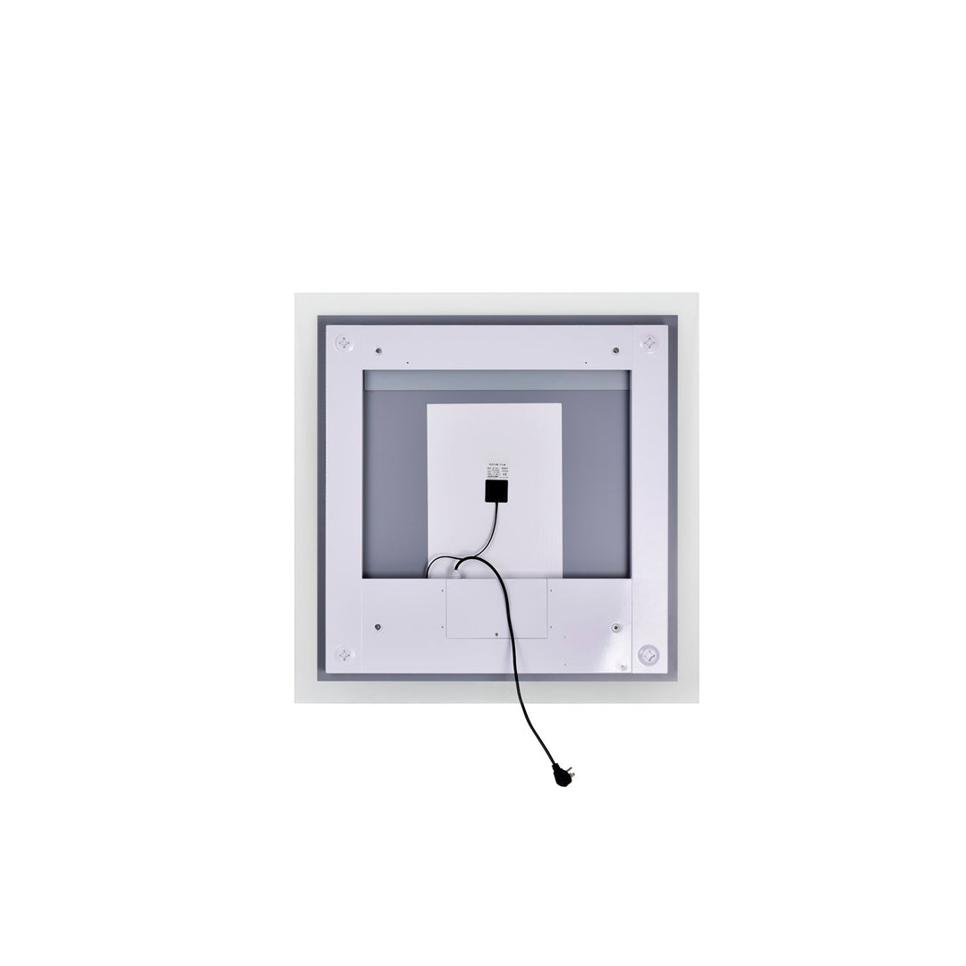Square Matte White Led 36 In. Mirror From Our  Collection