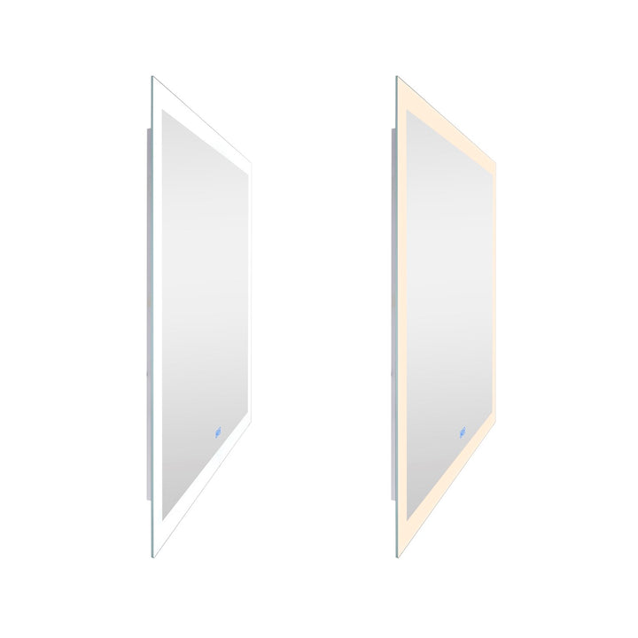Square Matte White Led 36 In. Mirror From Our  Collection