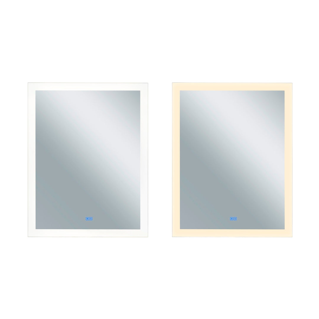 Rectangle Matte White Led 32 In. Mirror From Our  Collection by CWI Lighting