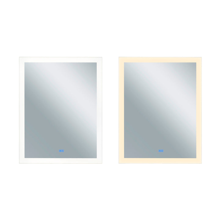 Rectangle Matte White Led 32 In. Mirror From Our  Collection by CWI Lighting