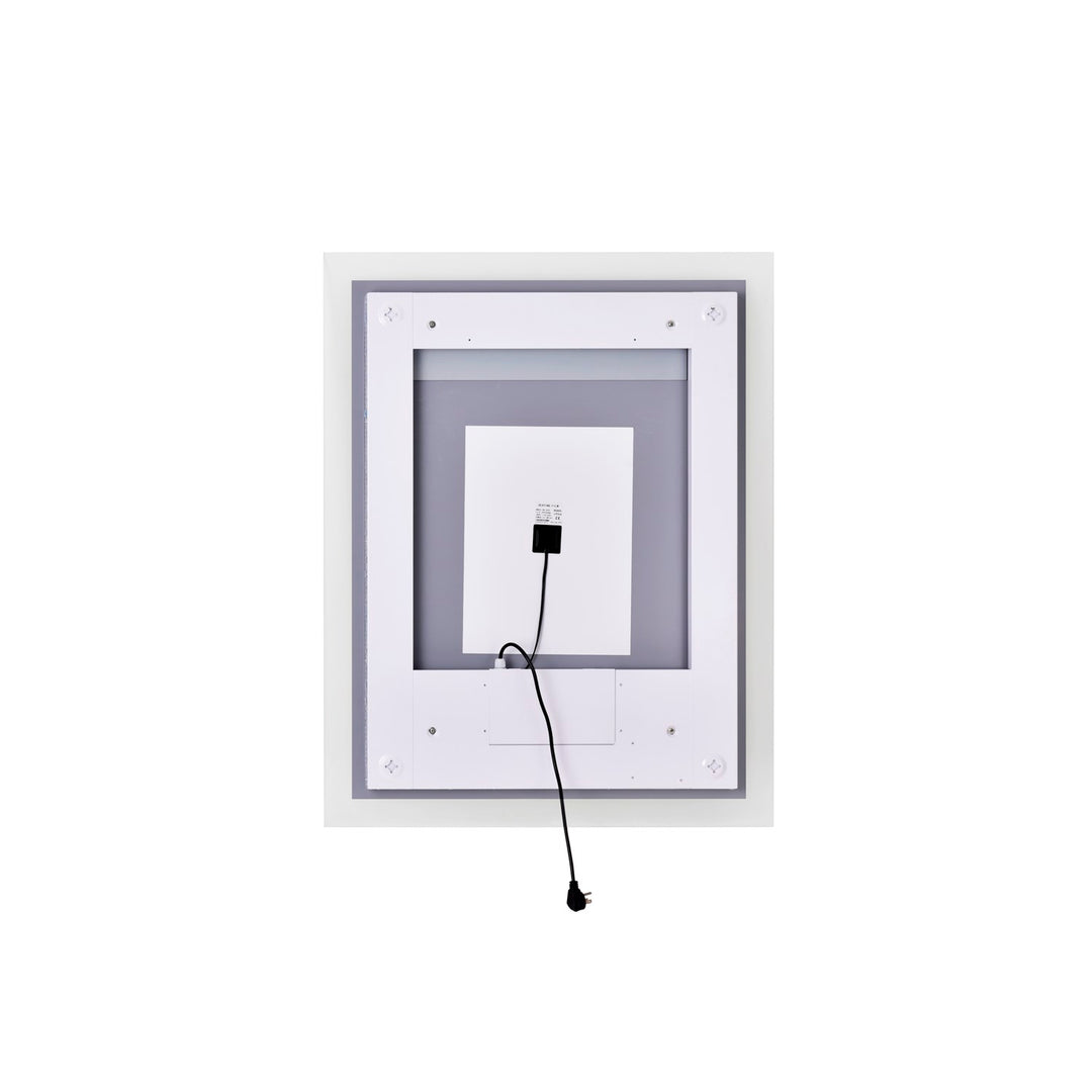 Rectangle Matte White Led 32 In. Mirror From Our  Collection