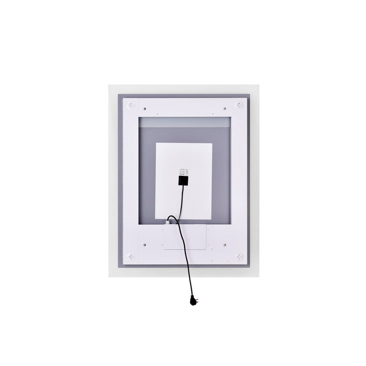Rectangle Matte White Led 32 In. Mirror From Our  Collection