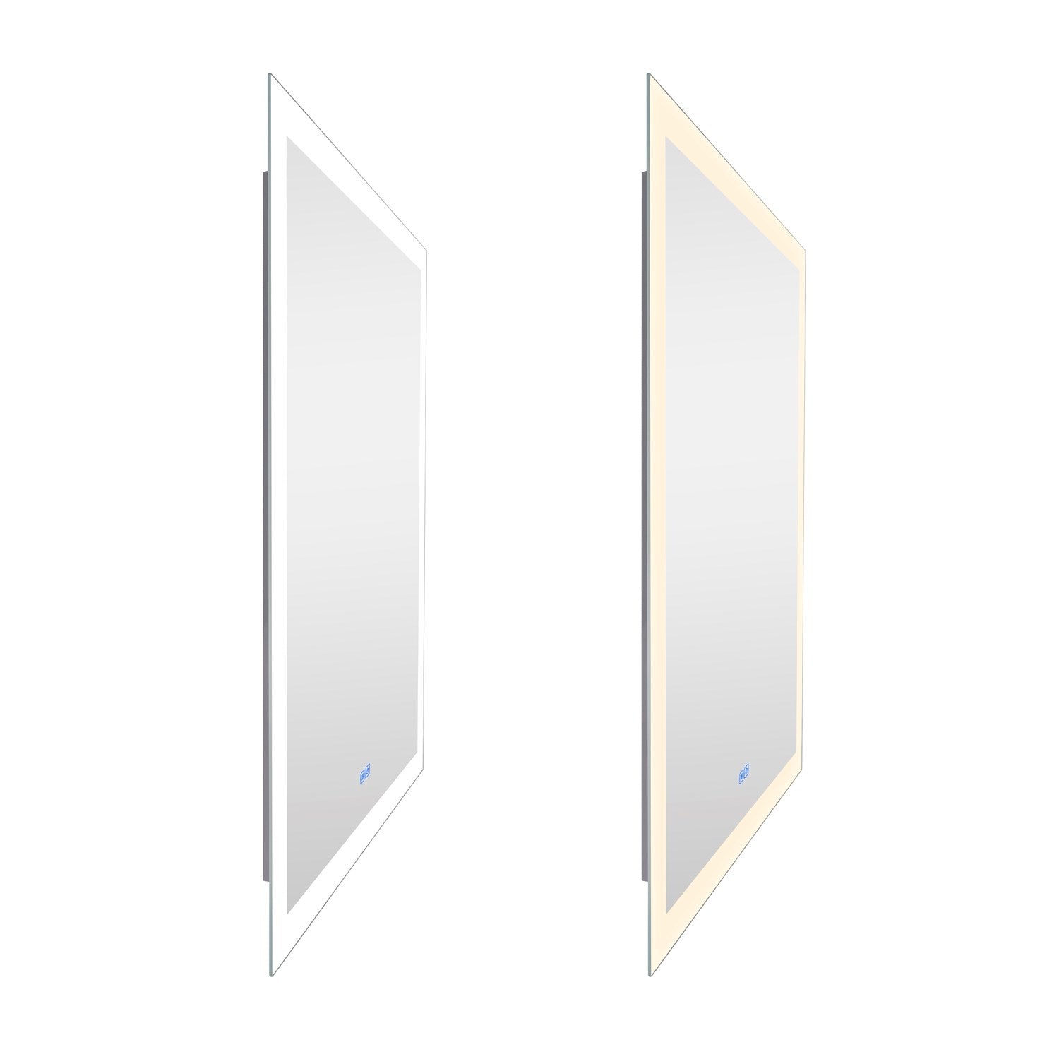 Rectangle Matte White Led 30 In. Mirror From Our  Collection