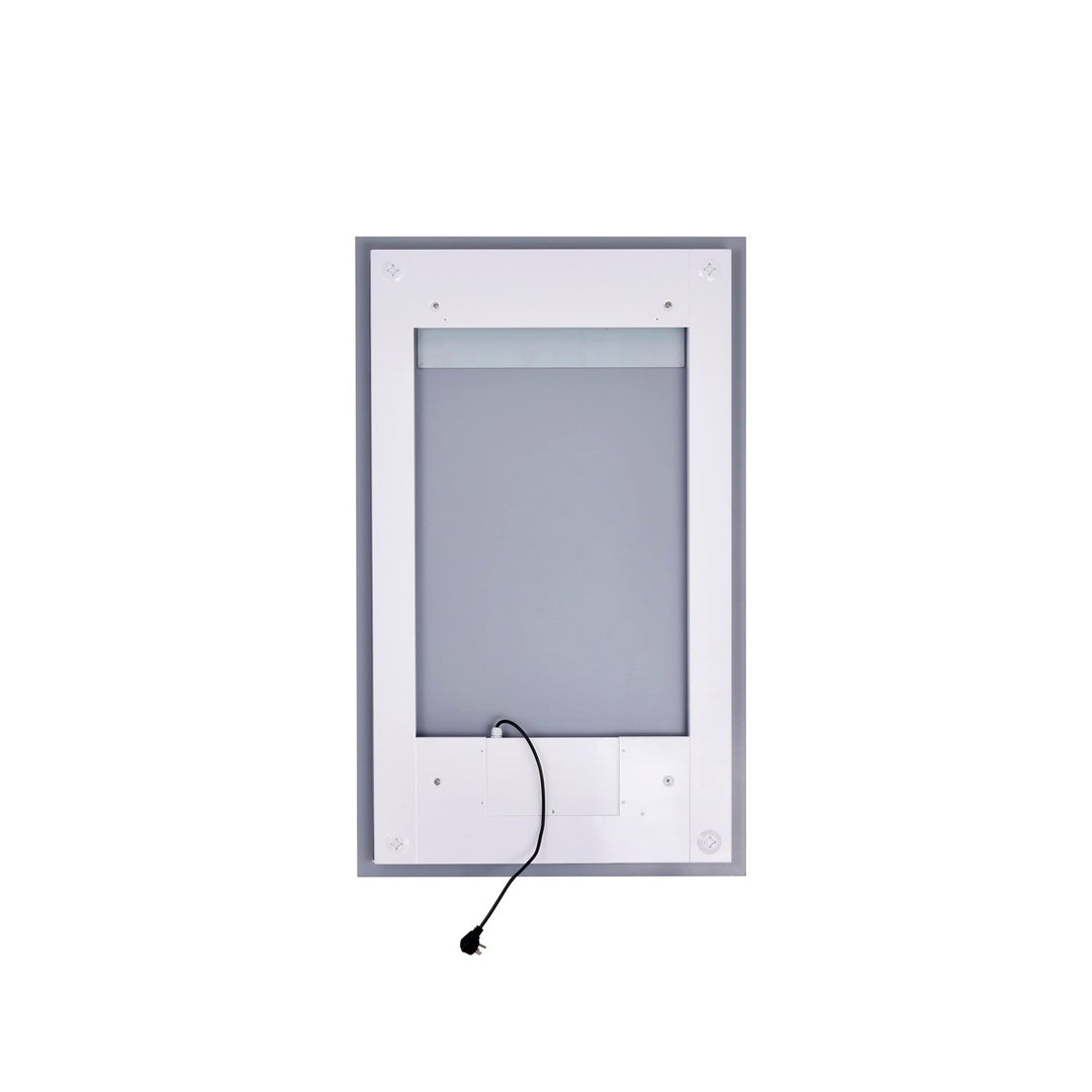 Rectangle Matte White Led 30 In. Mirror From Our  Collection