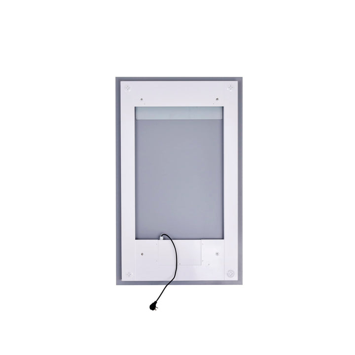 Rectangle Matte White Led 30 In. Mirror From Our  Collection