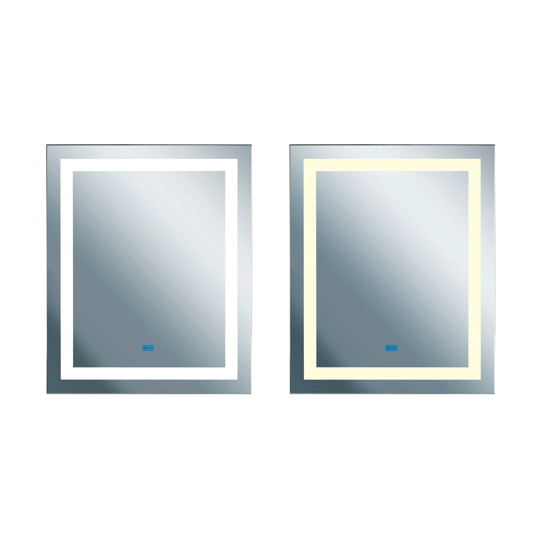 Rectangle Matte White Led 32 In. Mirror From Our  Collection by CWI Lighting
