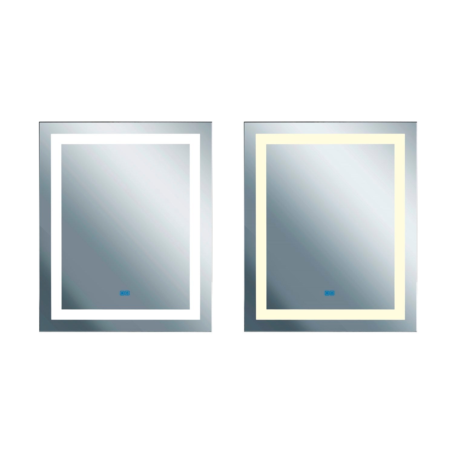 Rectangle Matte White Led 32 In. Mirror From Our  Collection by CWI Lighting