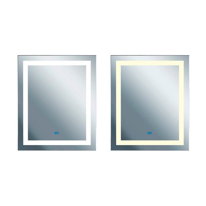 Rectangle Matte White Led 32 In. Mirror From Our  Collection by CWI Lighting