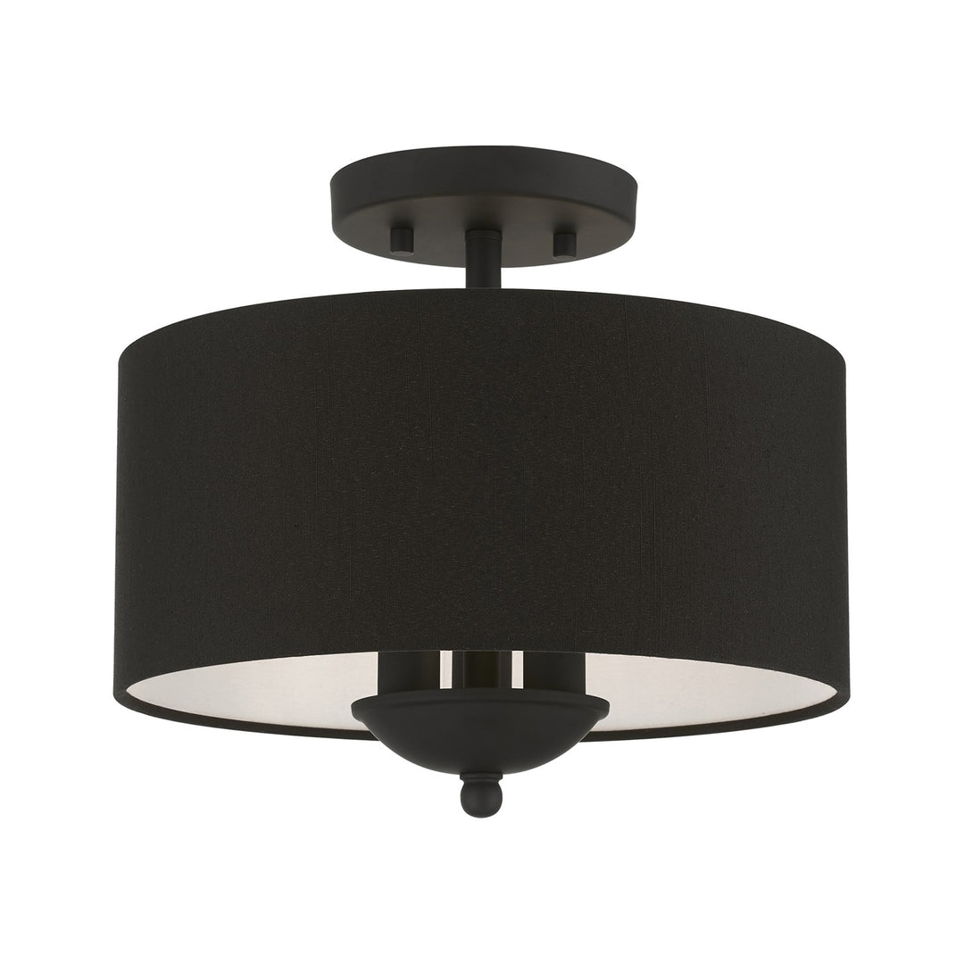 3 Light Black Semi-Flush Mount by Livex Lighting