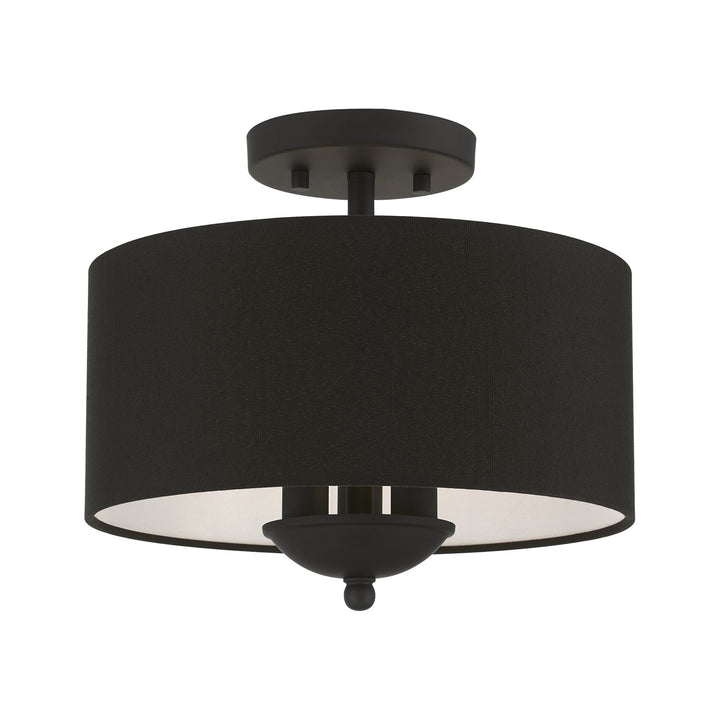 3 Light Black Semi-Flush Mount by Livex Lighting