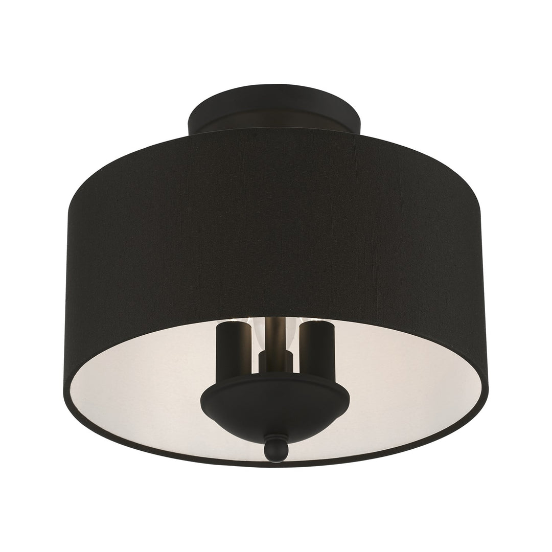 3 Light Black Semi-Flush Mount