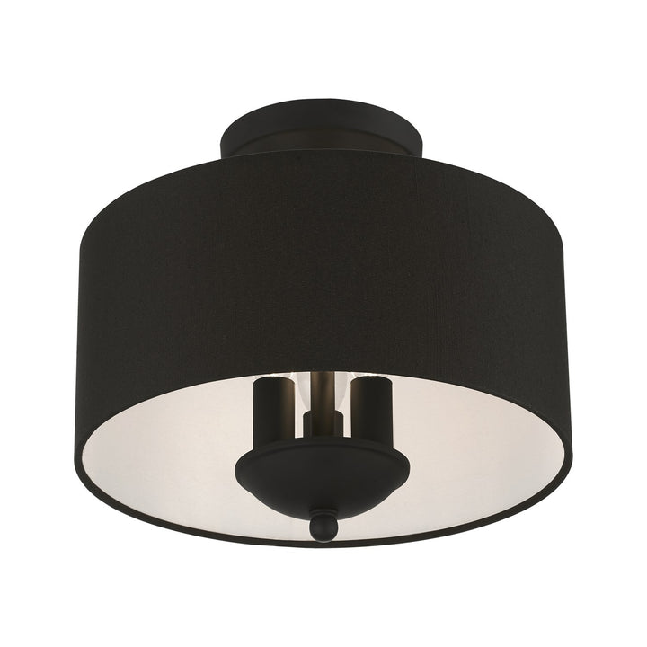 3 Light Black Semi-Flush Mount