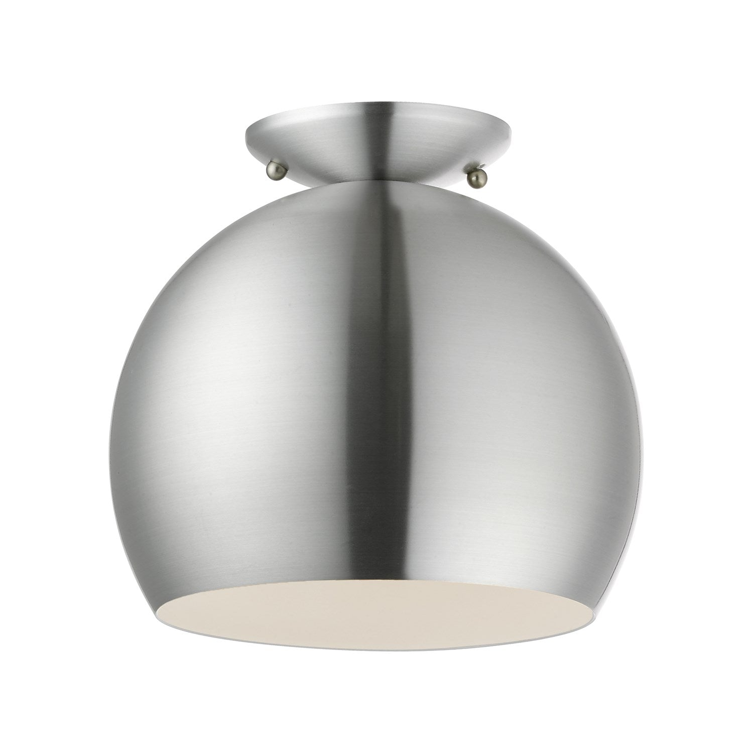 1 Light Brushed Aluminum Semi-Flush Mount by Livex Lighting