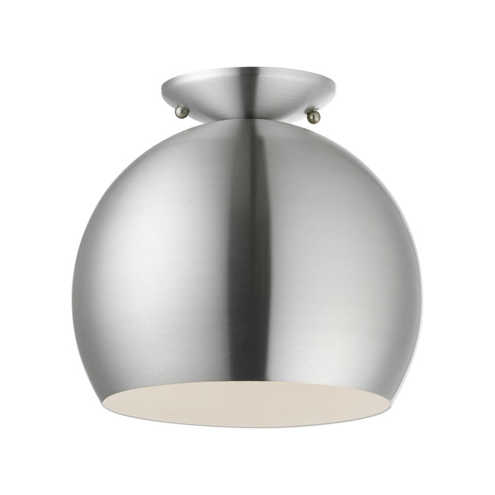 1 Light Brushed Aluminum Semi-Flush Mount by Livex Lighting