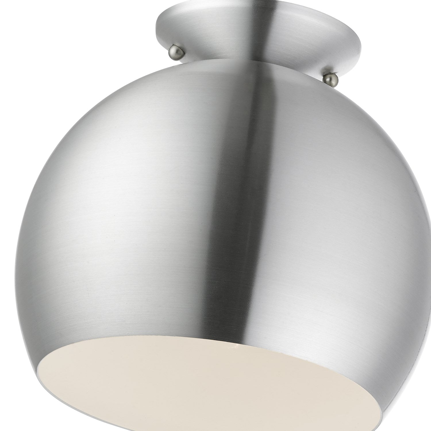 1 Light Brushed Aluminum Semi-Flush Mount
