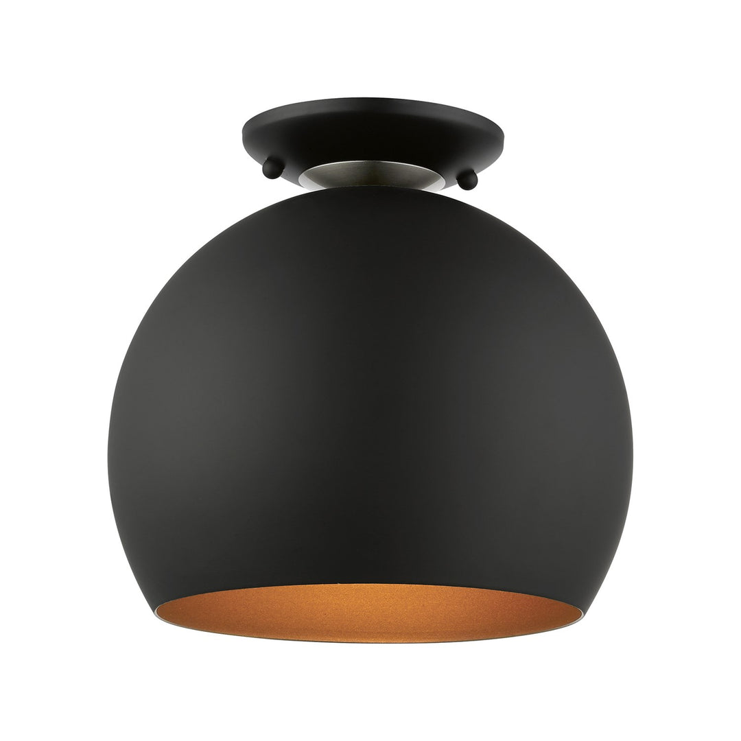 1 Light Black Semi-Flush Mount by Livex Lighting