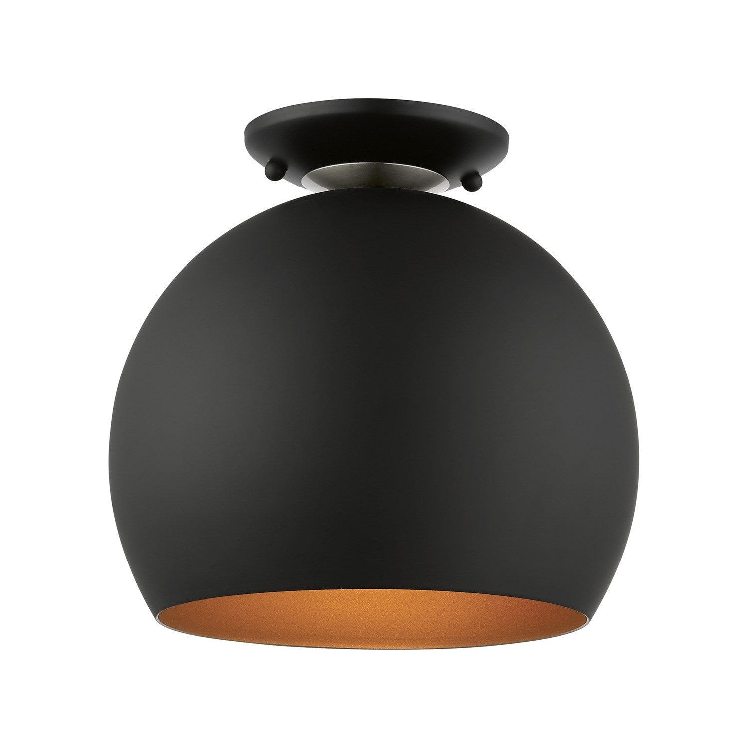 1 Light Black Semi-Flush Mount by Livex Lighting