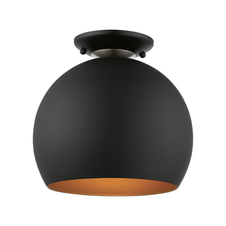 1 Light Black Semi-Flush Mount by Livex Lighting