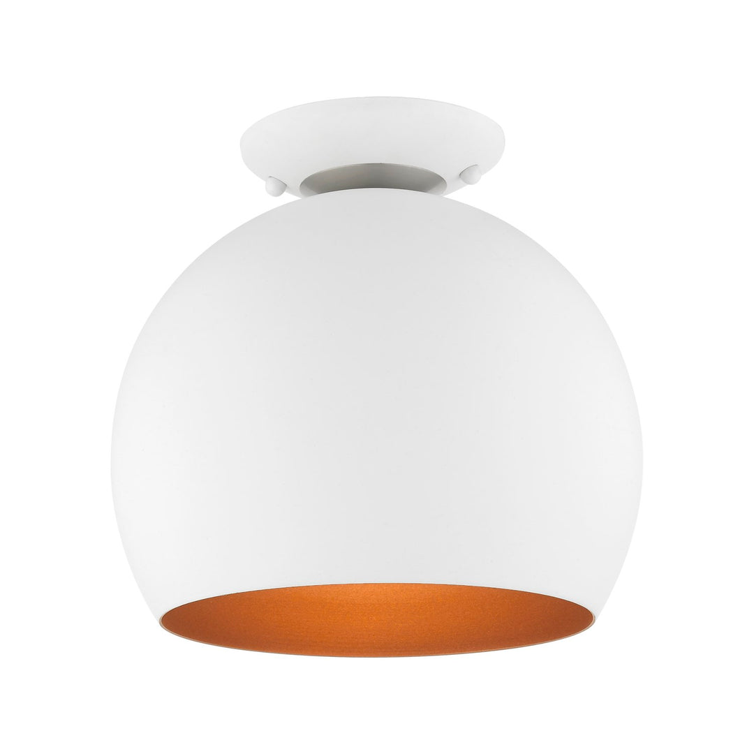 1 Light White Semi-Flush Mount by Livex Lighting