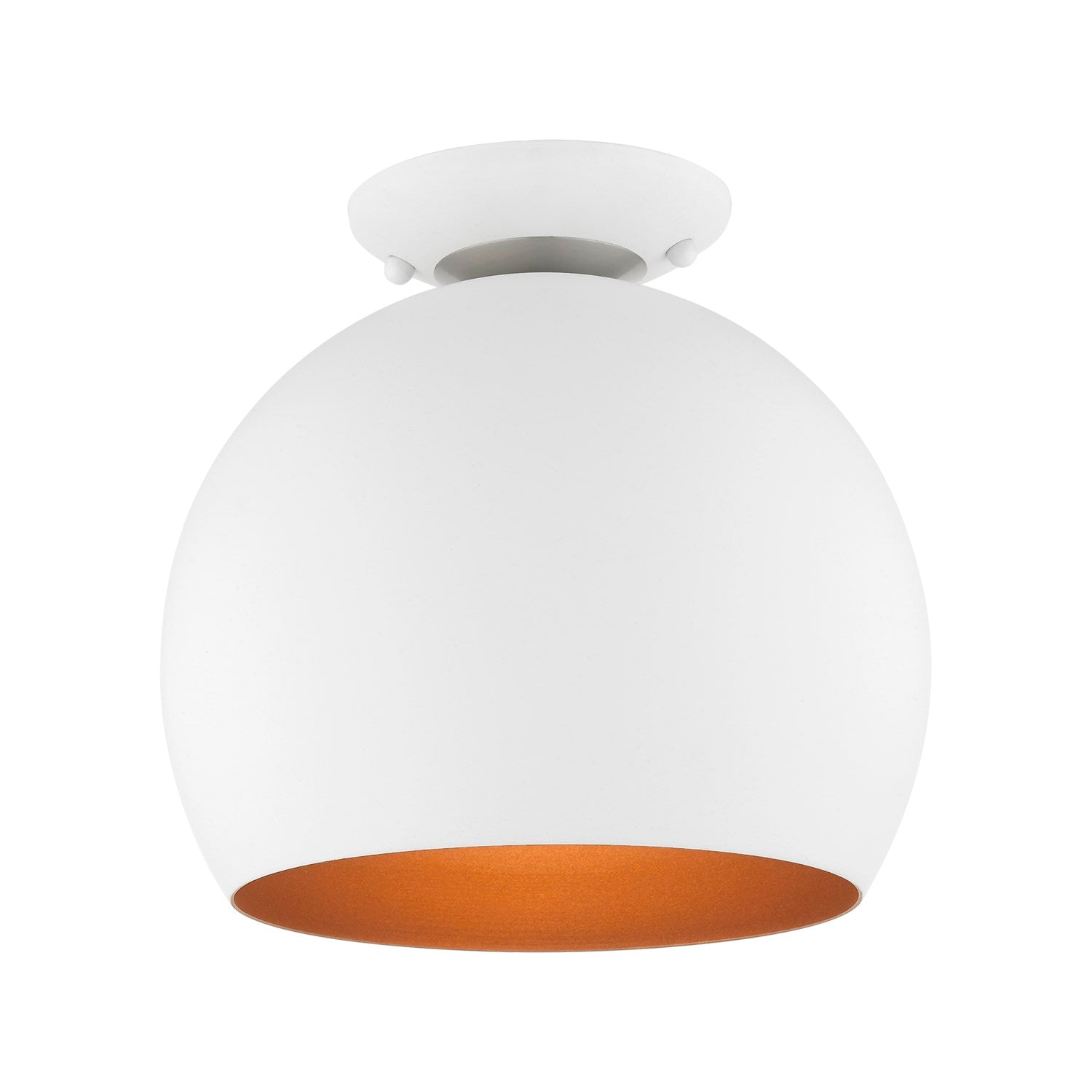 1 Light White Semi-Flush Mount by Livex Lighting
