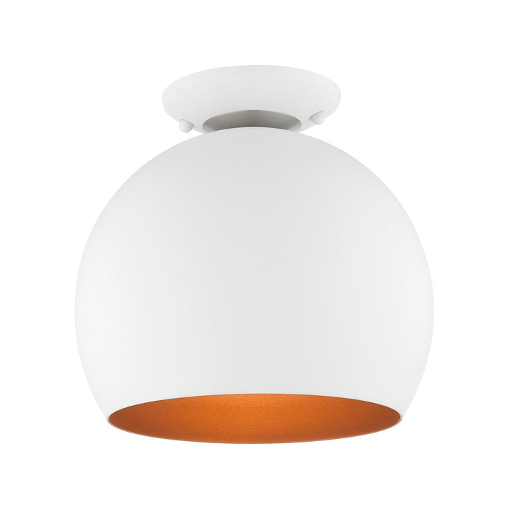 1 Light White Semi-Flush Mount by Livex Lighting