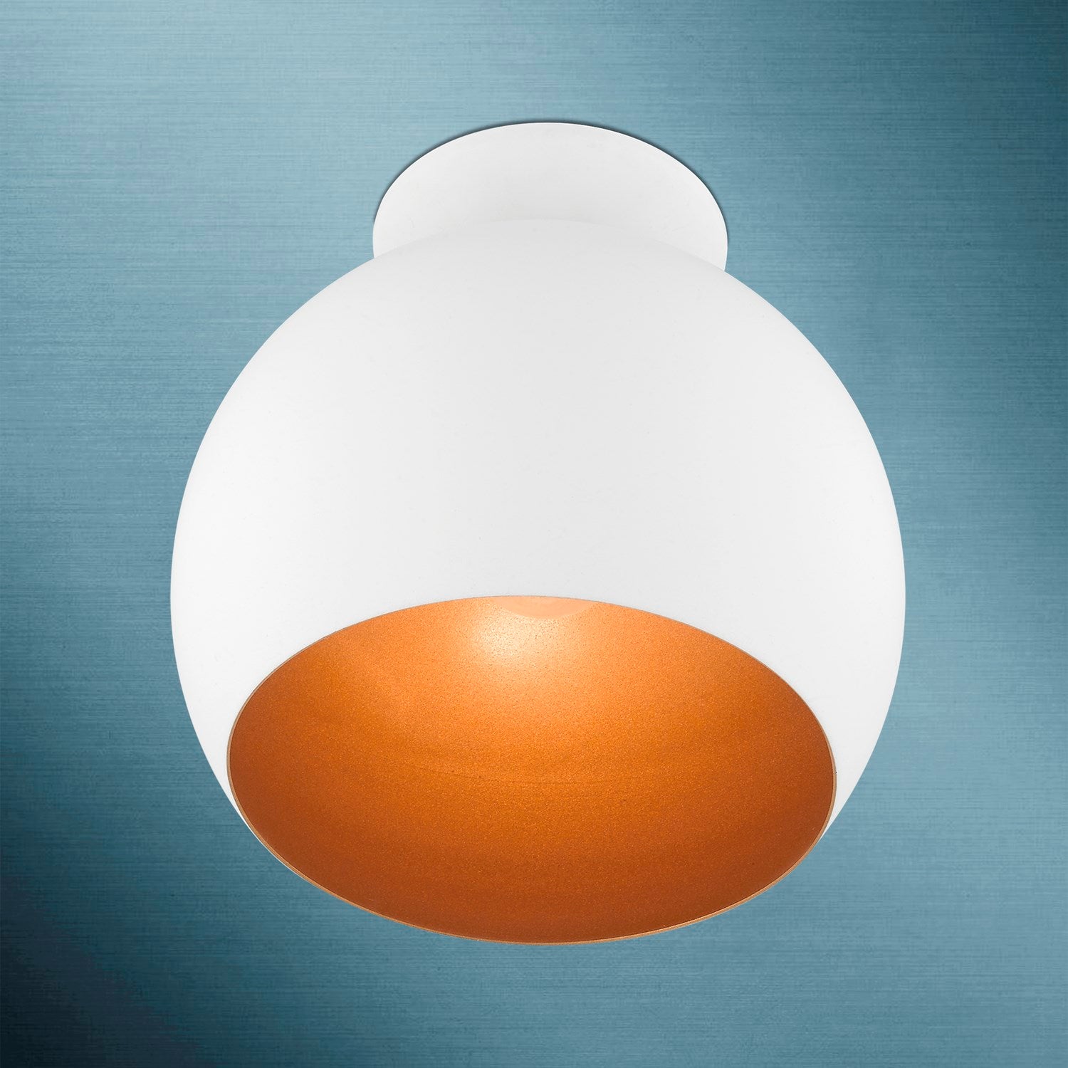 1 Light White Semi-Flush Mount