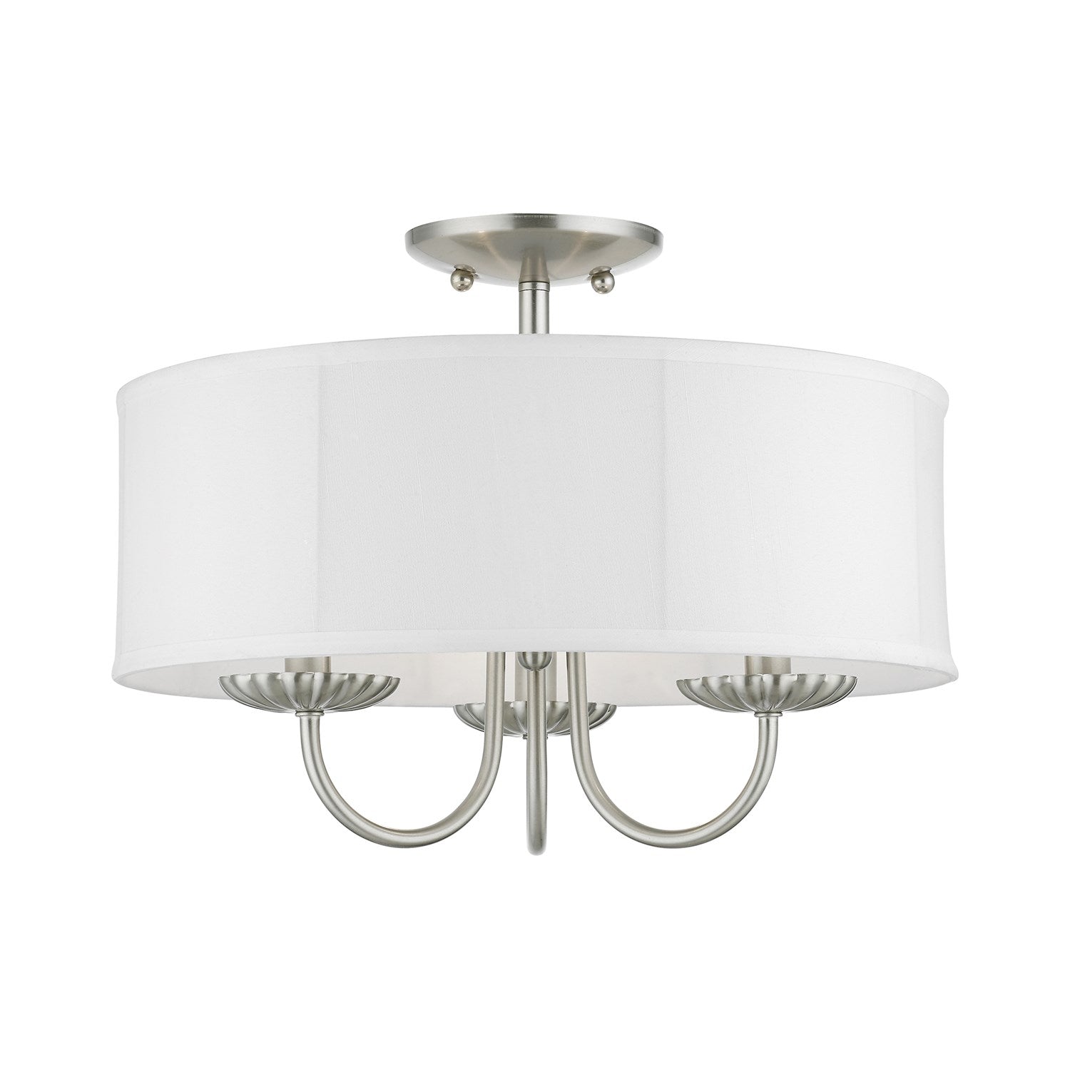 3 Light Brushed Nickel Semi-Flush Mount by Livex Lighting