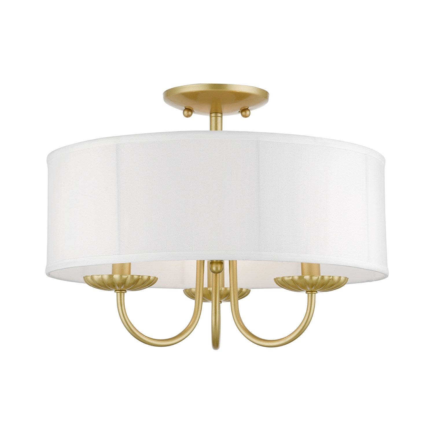 3 Light Soft Gold Semi-Flush Mount by Livex Lighting