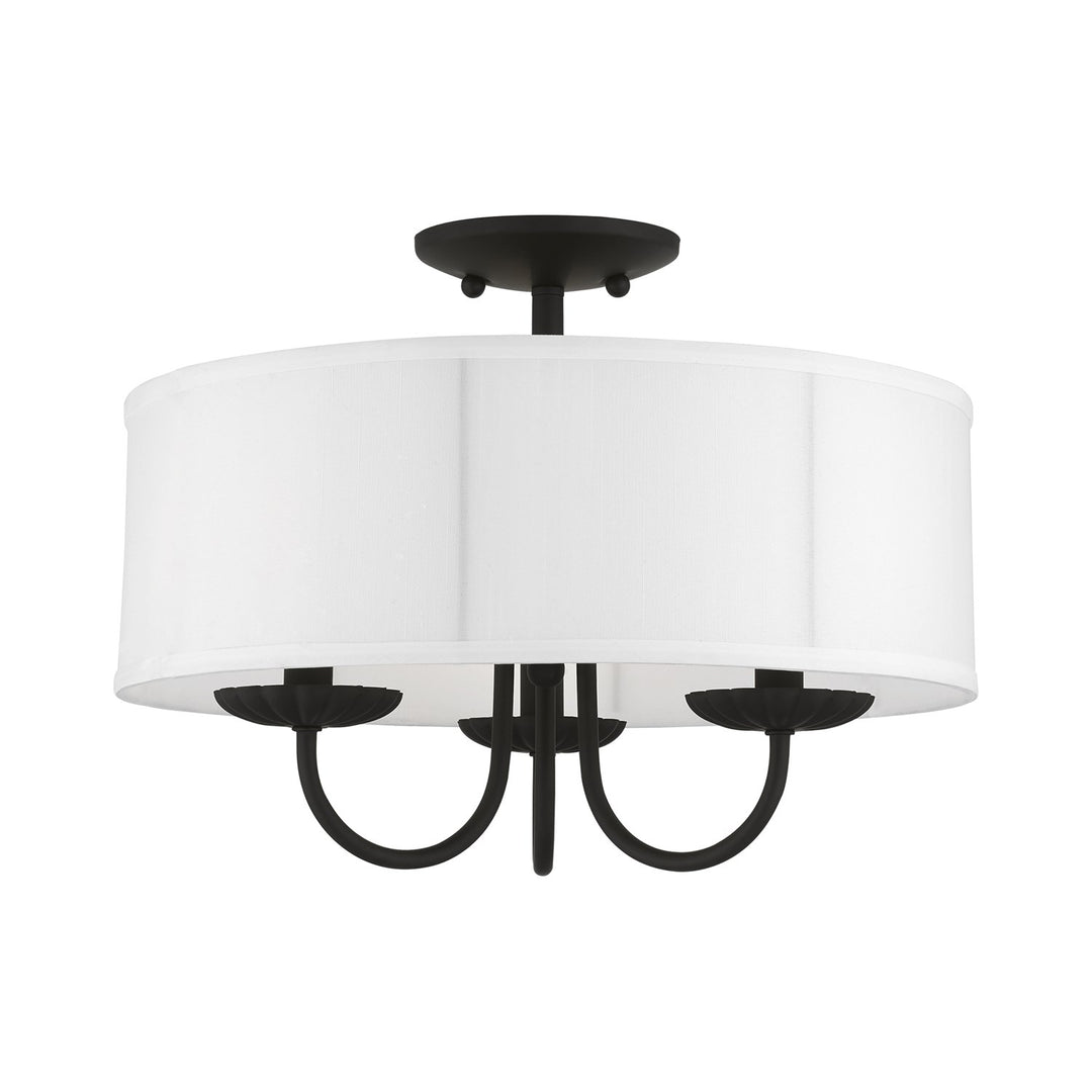3 Light Black Semi-Flush Mount by Livex Lighting